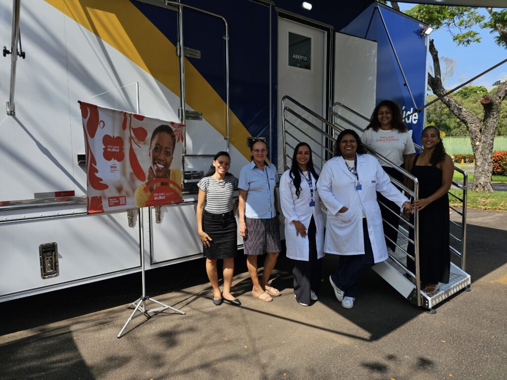 Unidade Móvel de Saúde das Mulheres oferece atendimento gratuito no Sesc de Guarapari. Foto: Sesc Espírito Santo.
