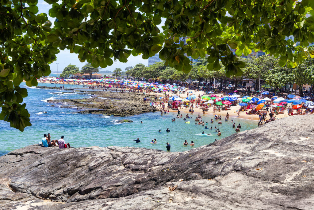Praia das Castanheiras, em Guarapari. Foto:
